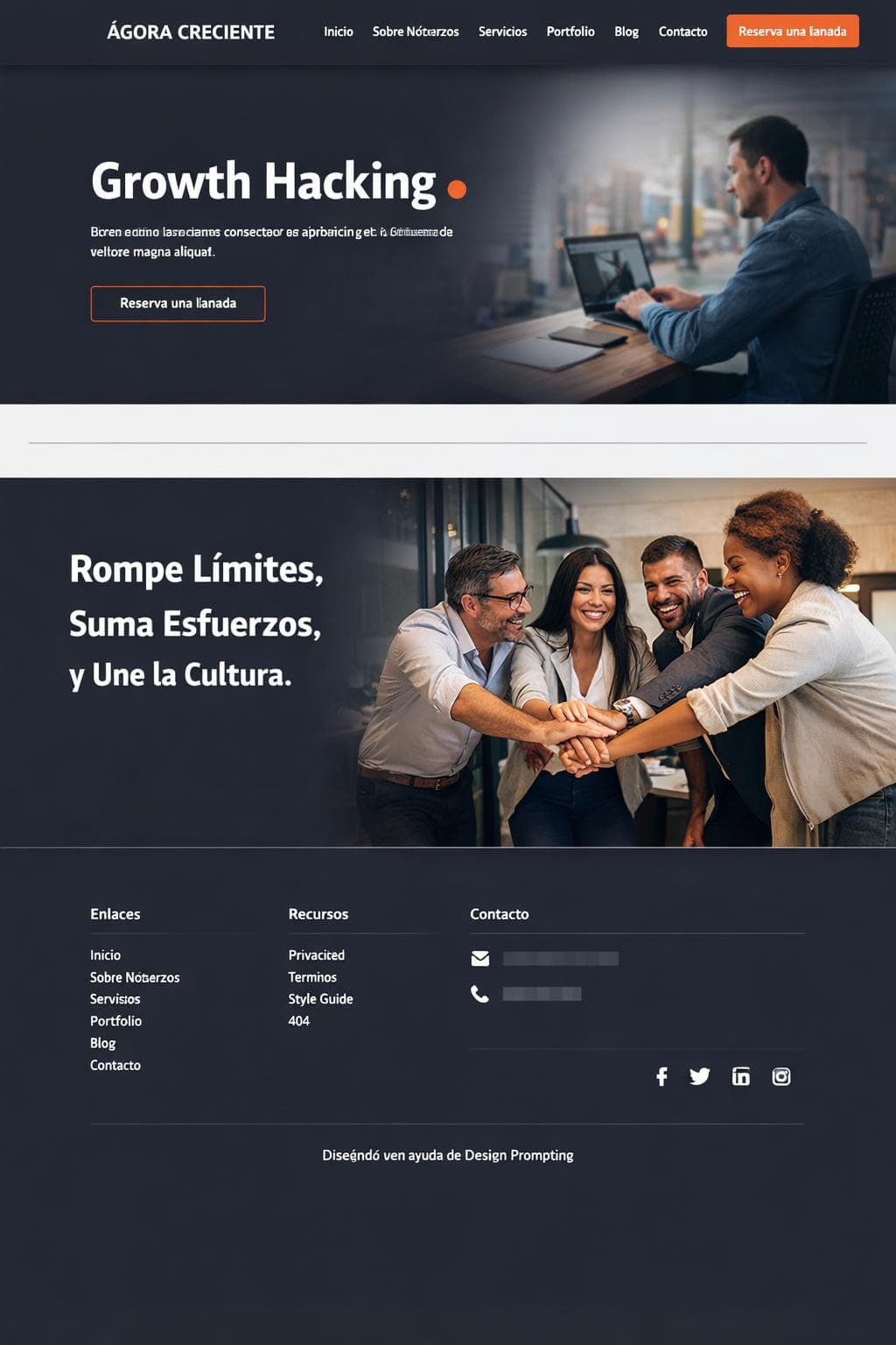 Ágora Creciente — vista previa del theme