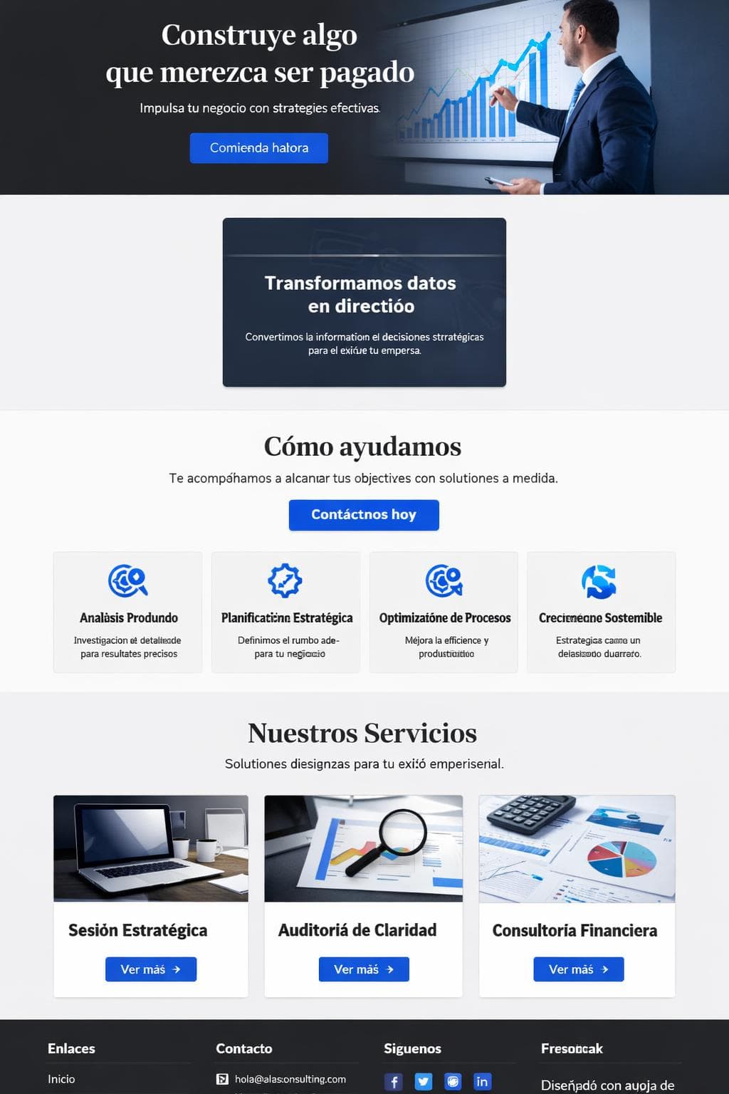 Alas Consulting — vista previa del theme