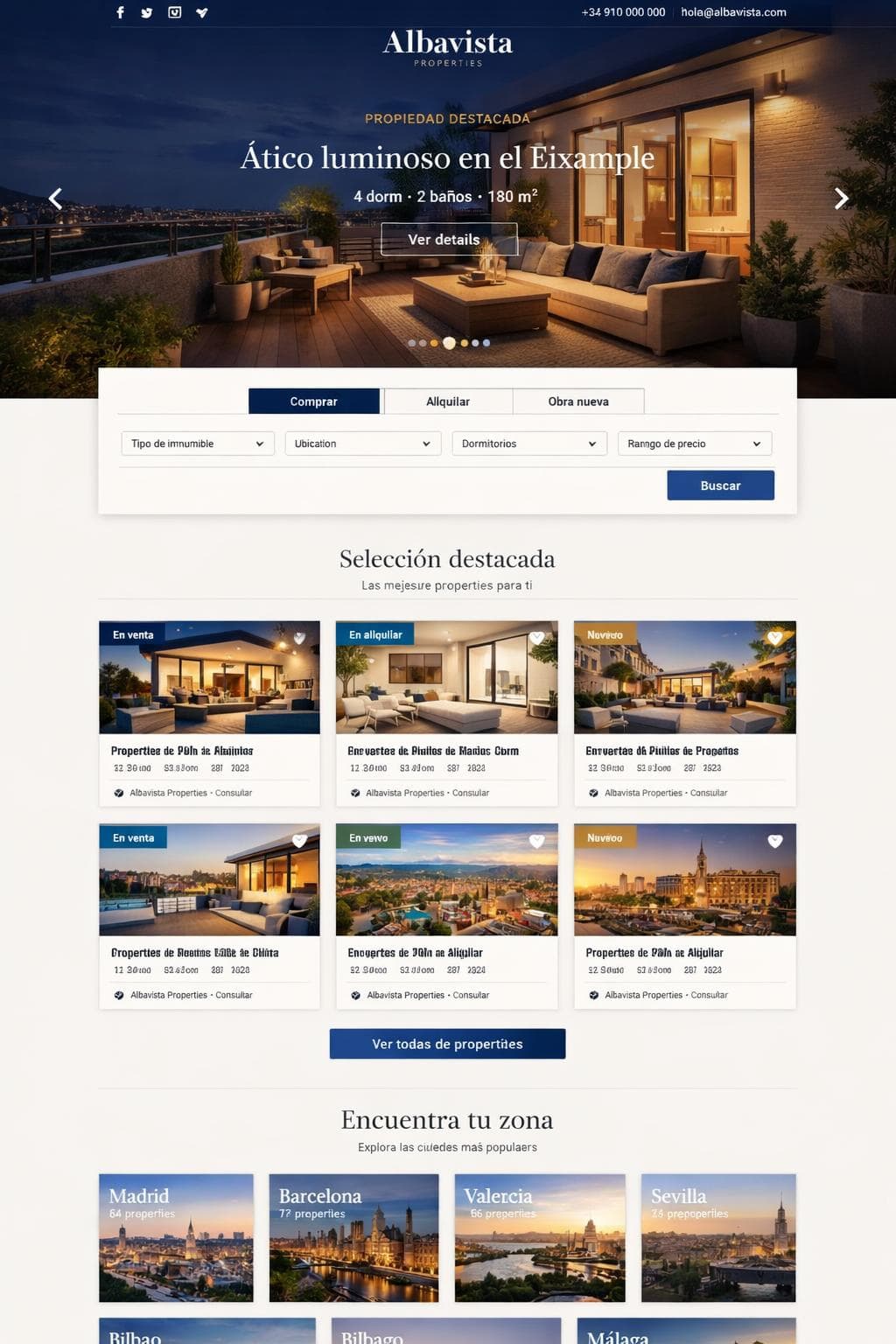Albavista Properties &mdash; vista previa del theme