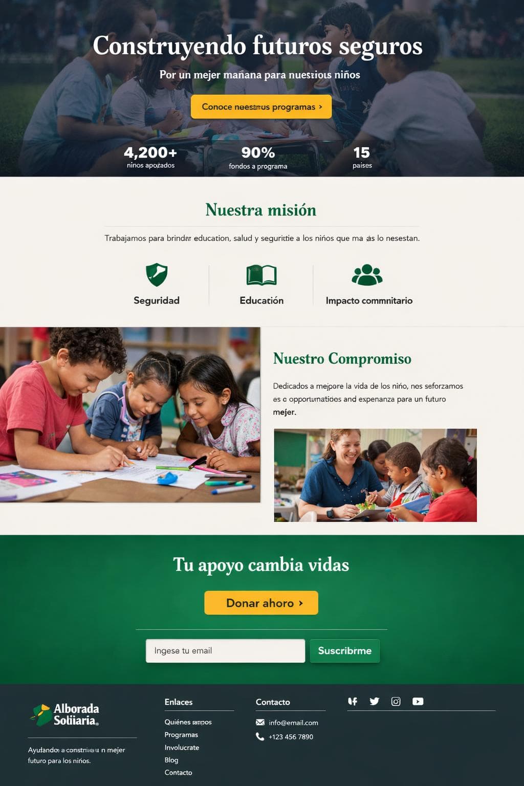 Alborada Solidaria — vista previa del theme