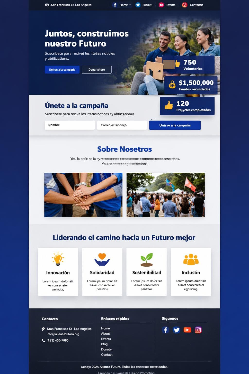 Alianza Futuro — vista previa del theme