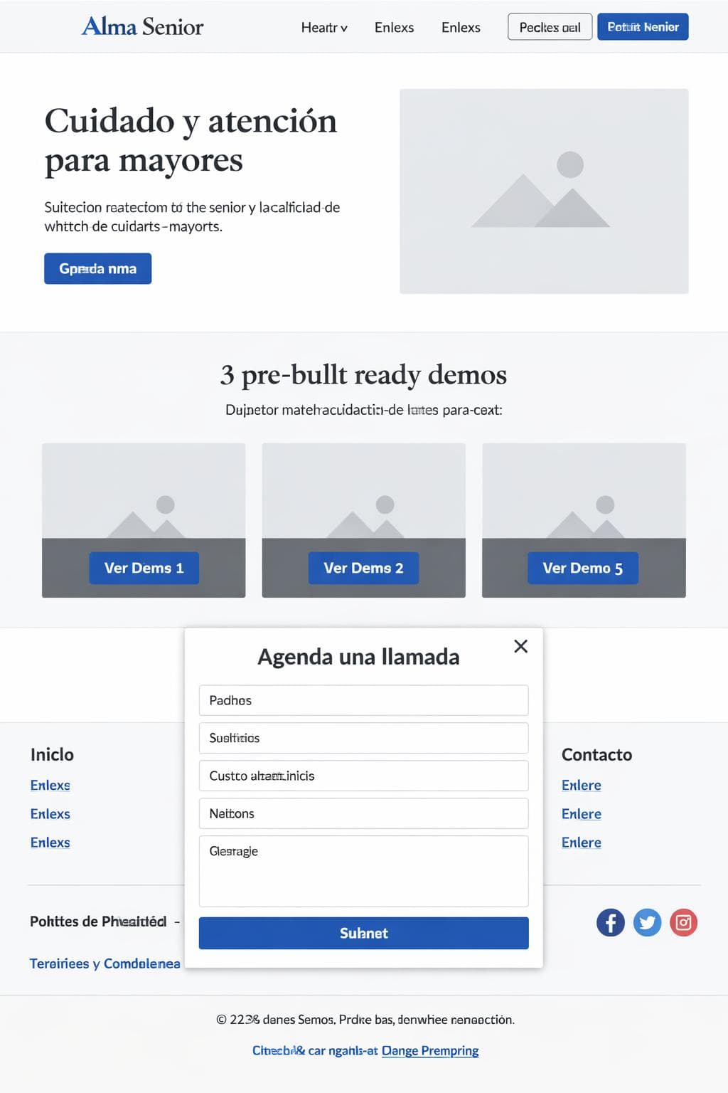 Alma Senior — vista previa del theme