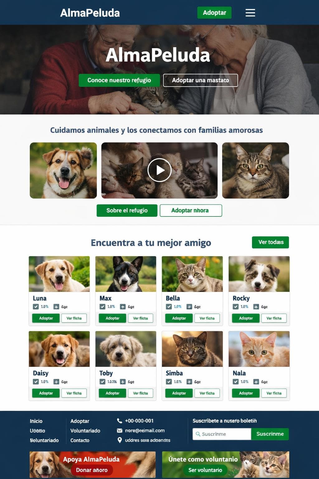 AlmaPeluda — vista previa del theme