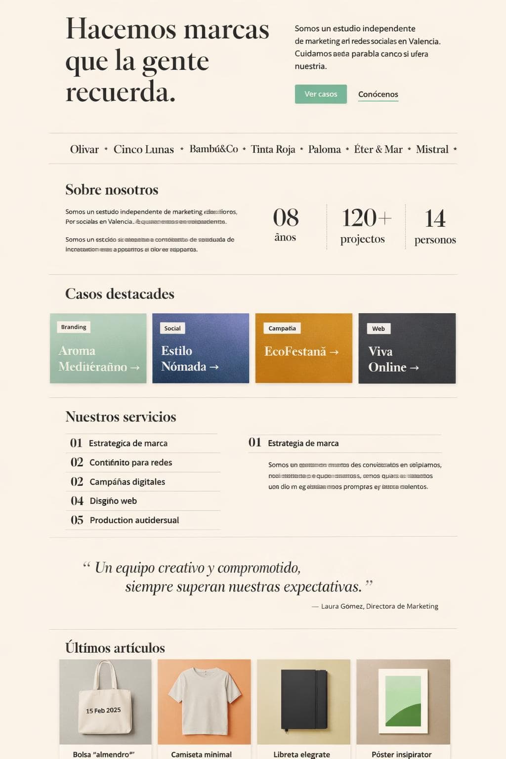 Almendro Studio — vista previa del theme