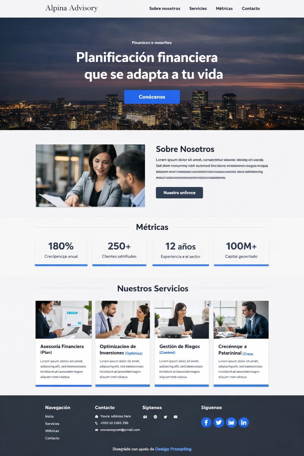 Alpina Advisory — vista previa del theme
