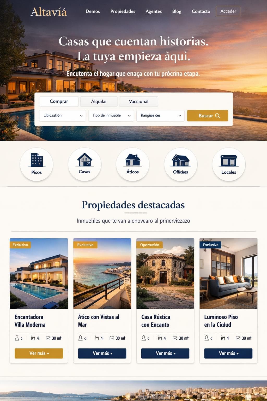 Altav&iacute;a Inmobiliaria &mdash; vista previa del theme