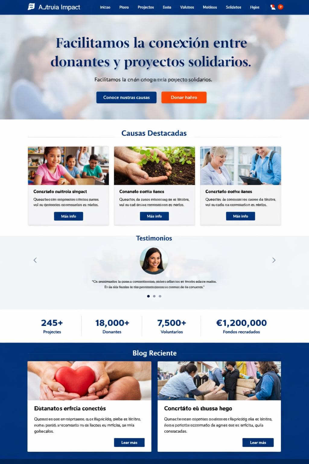 Altruia Impact — vista previa del theme