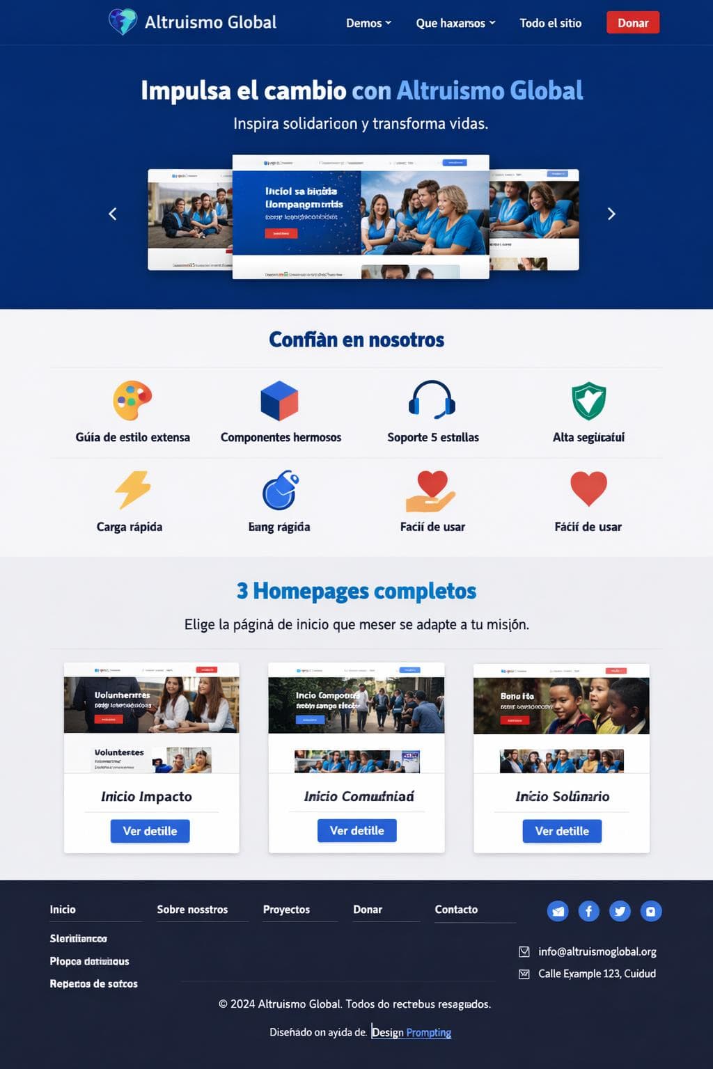 Altruismo Global — vista previa del theme