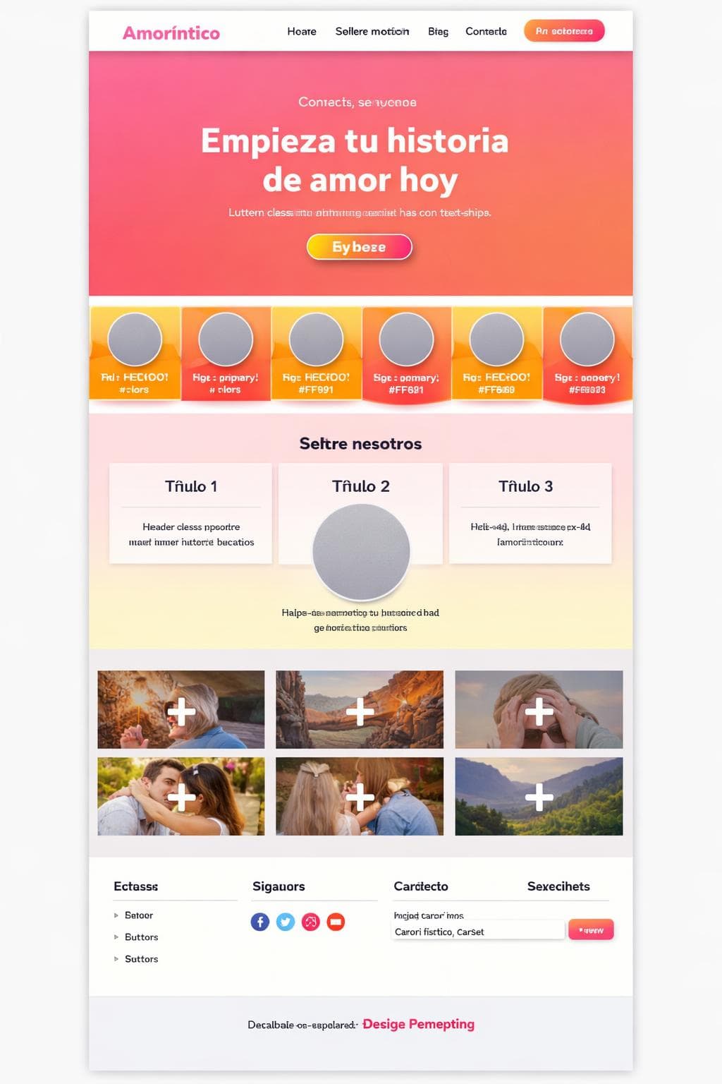 Amoríntico — vista previa del theme