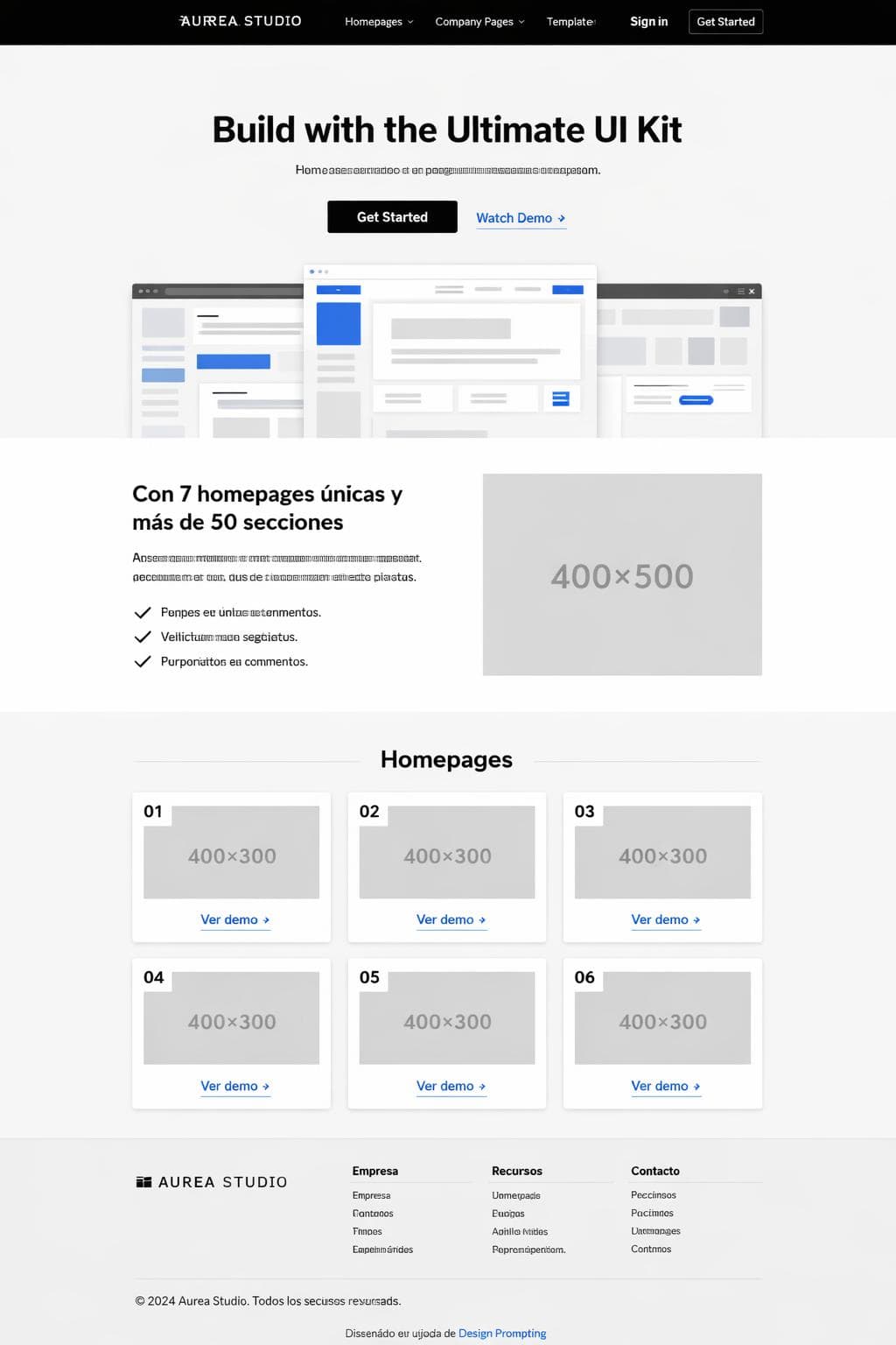 App Aurora — vista previa del theme