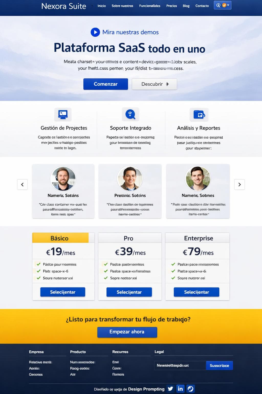 App Lumen — vista previa del theme
