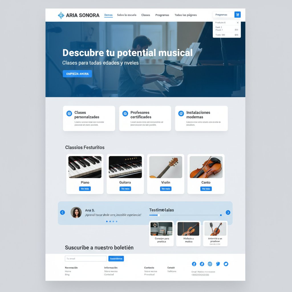 Aria Sonora — vista previa del theme