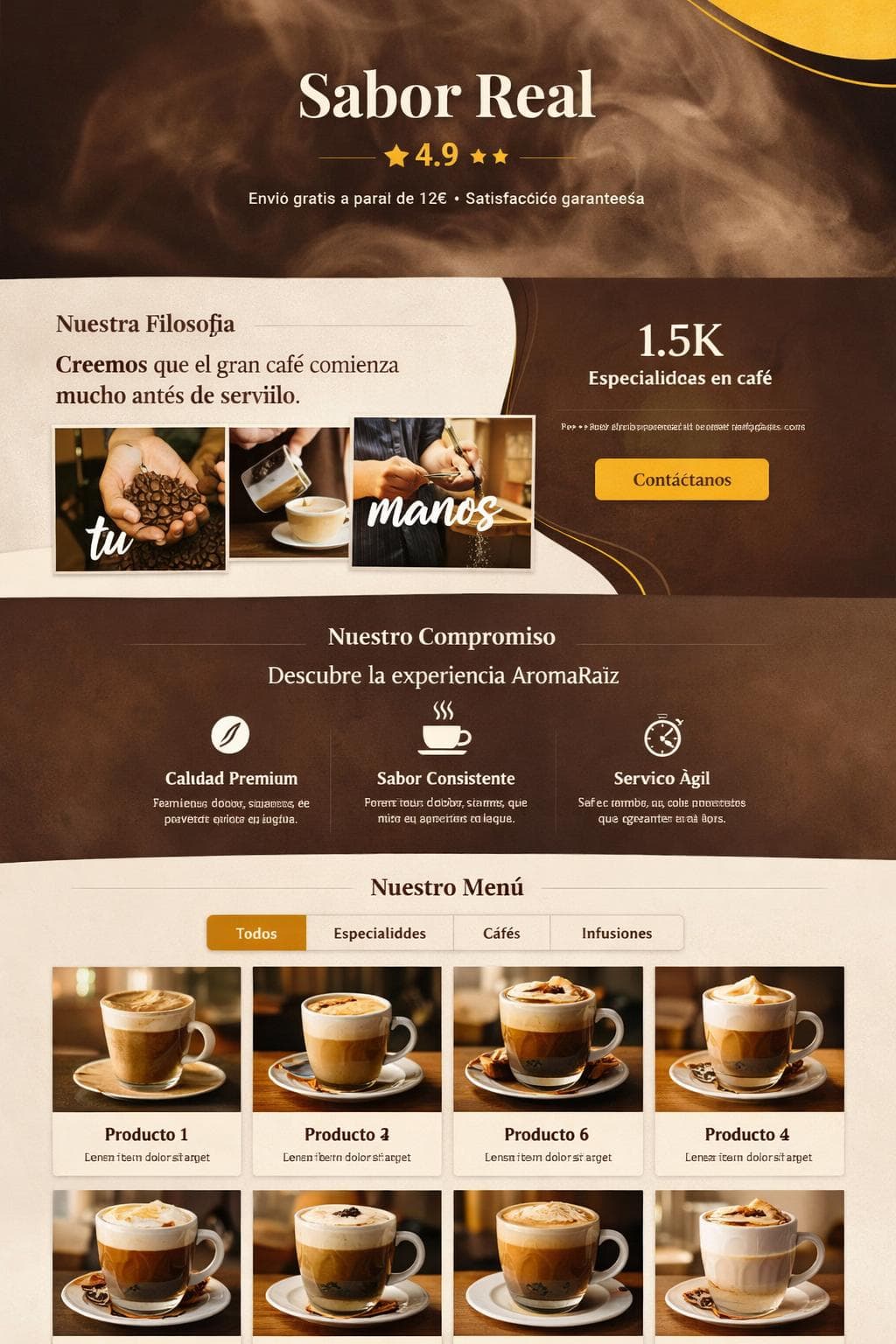 AromaRaíz — vista previa del theme