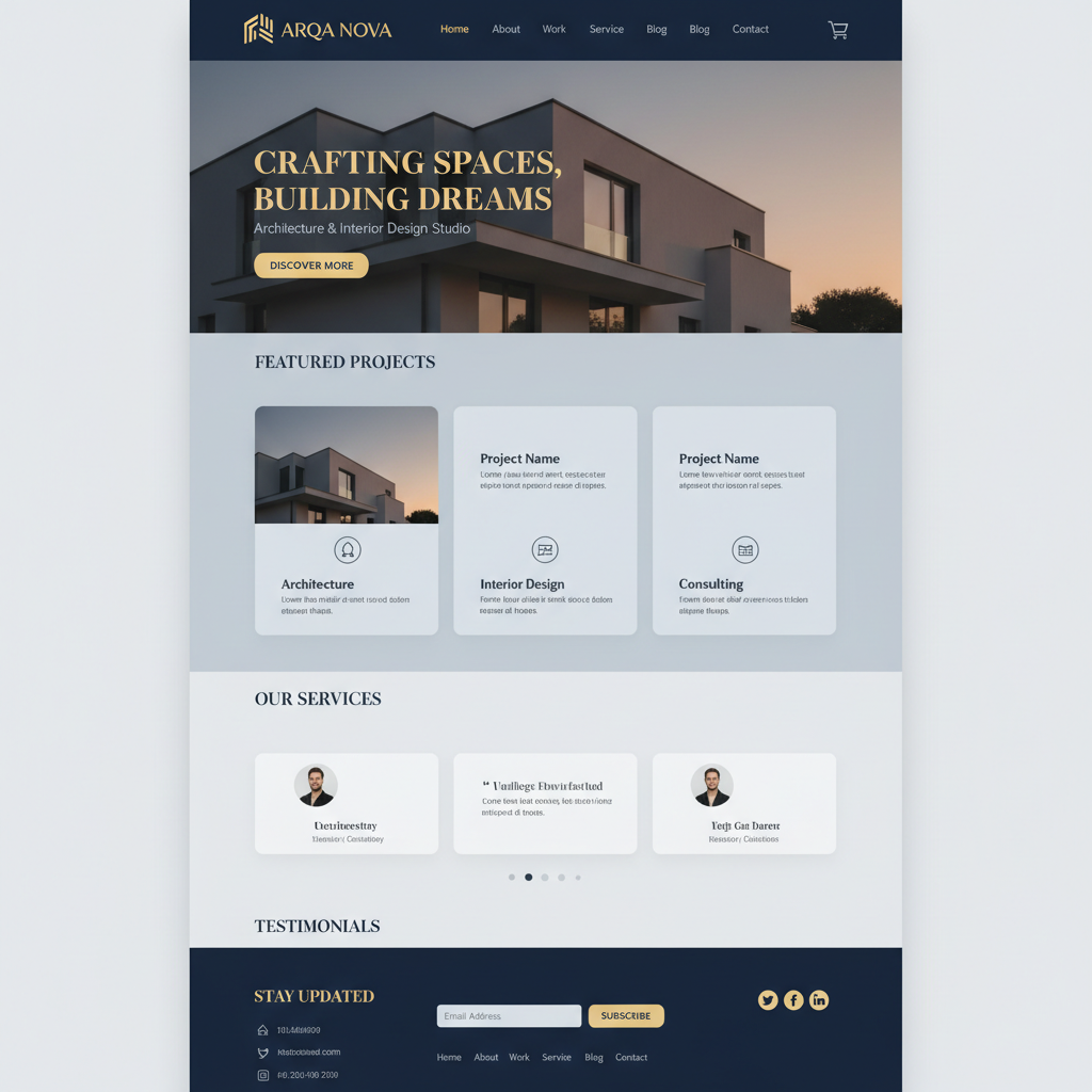 Arqa Nova — vista previa del theme