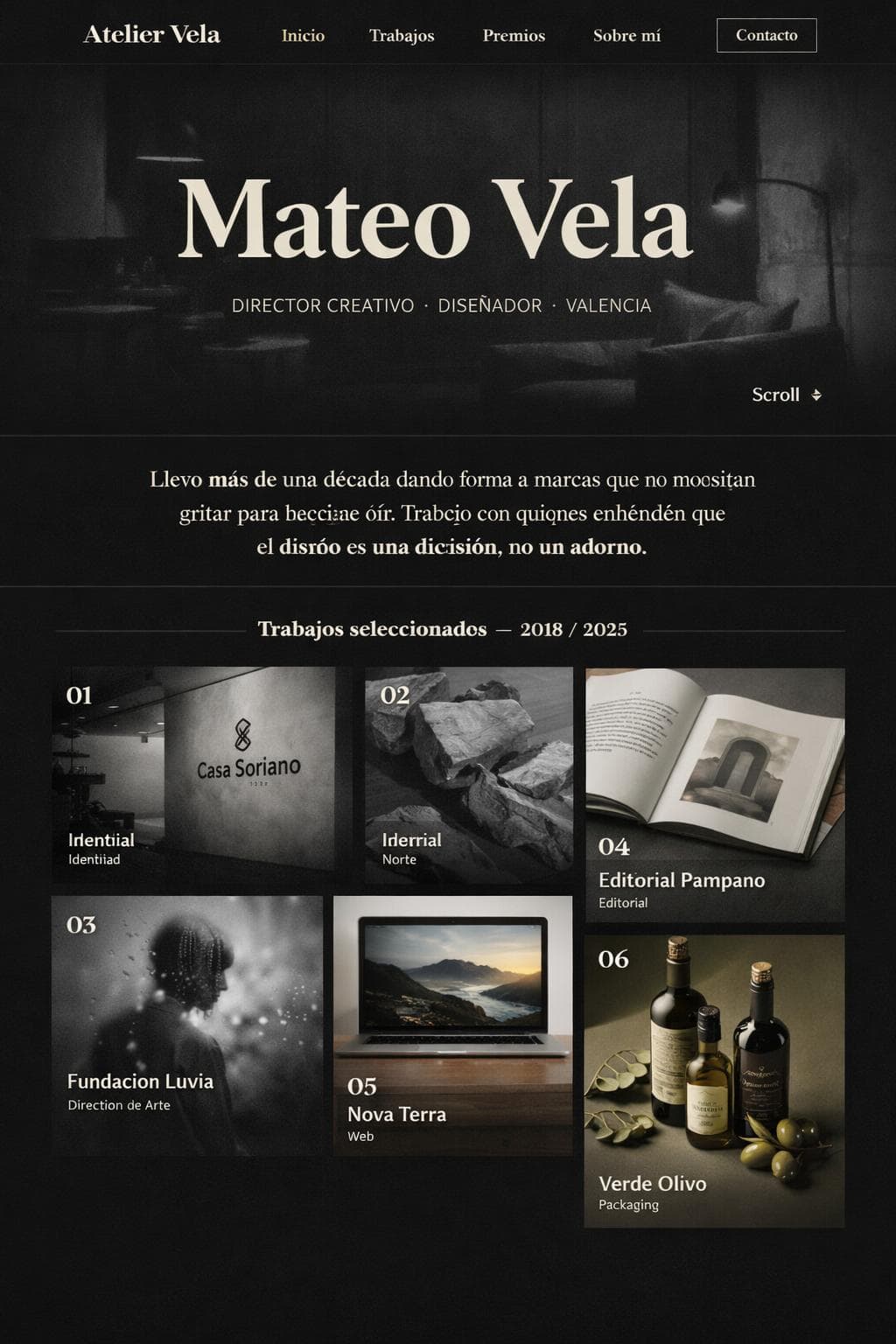 Atelier Vela &mdash; vista previa del theme