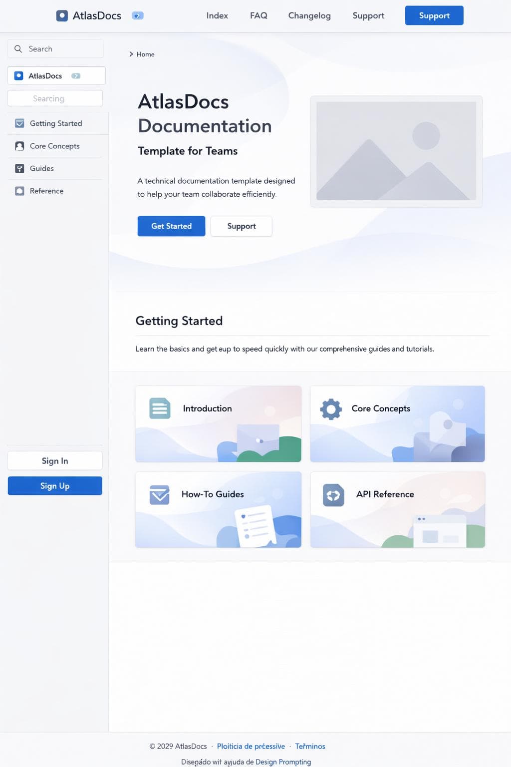 AtlasDocs — vista previa del theme