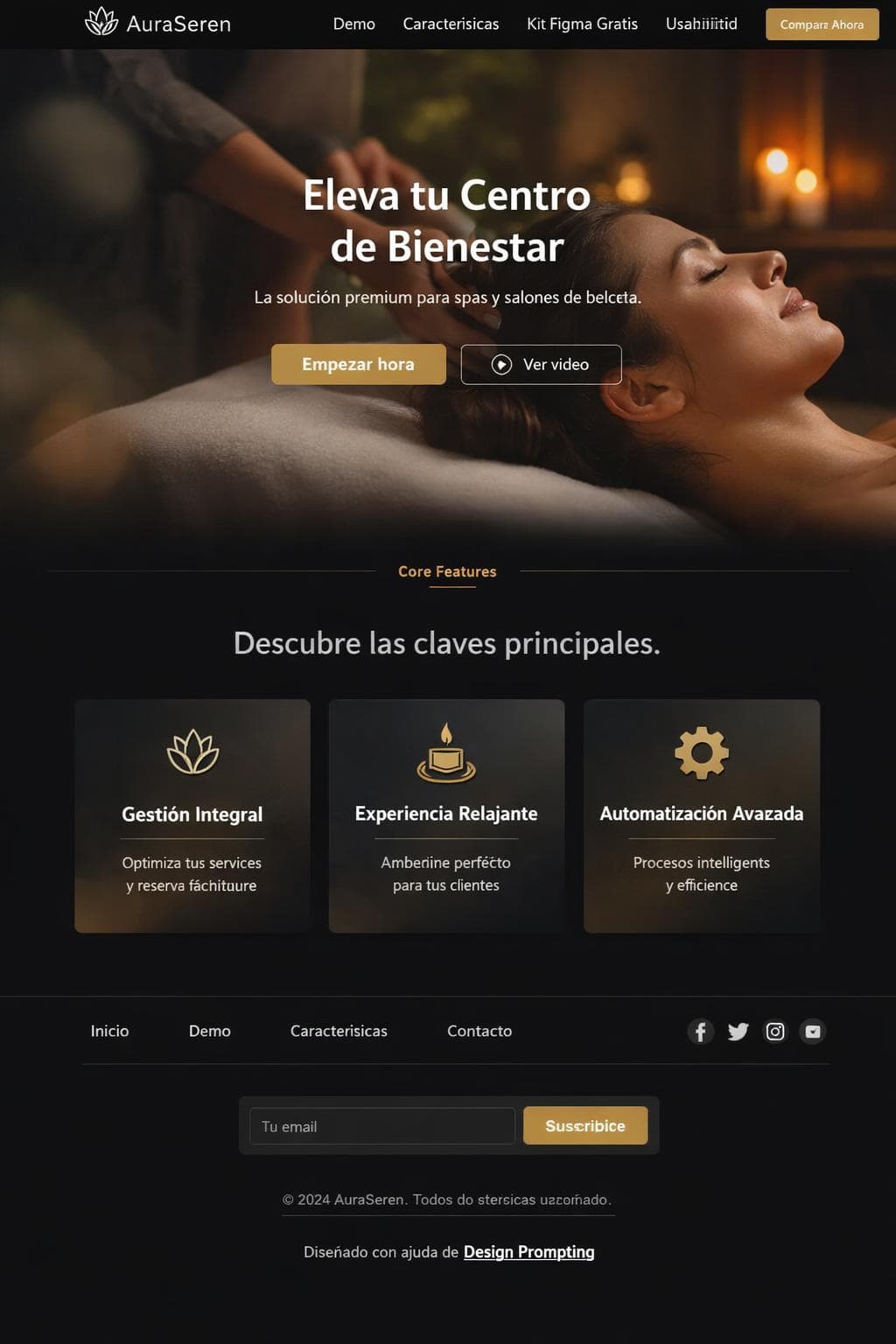 AuraSeren — vista previa del theme
