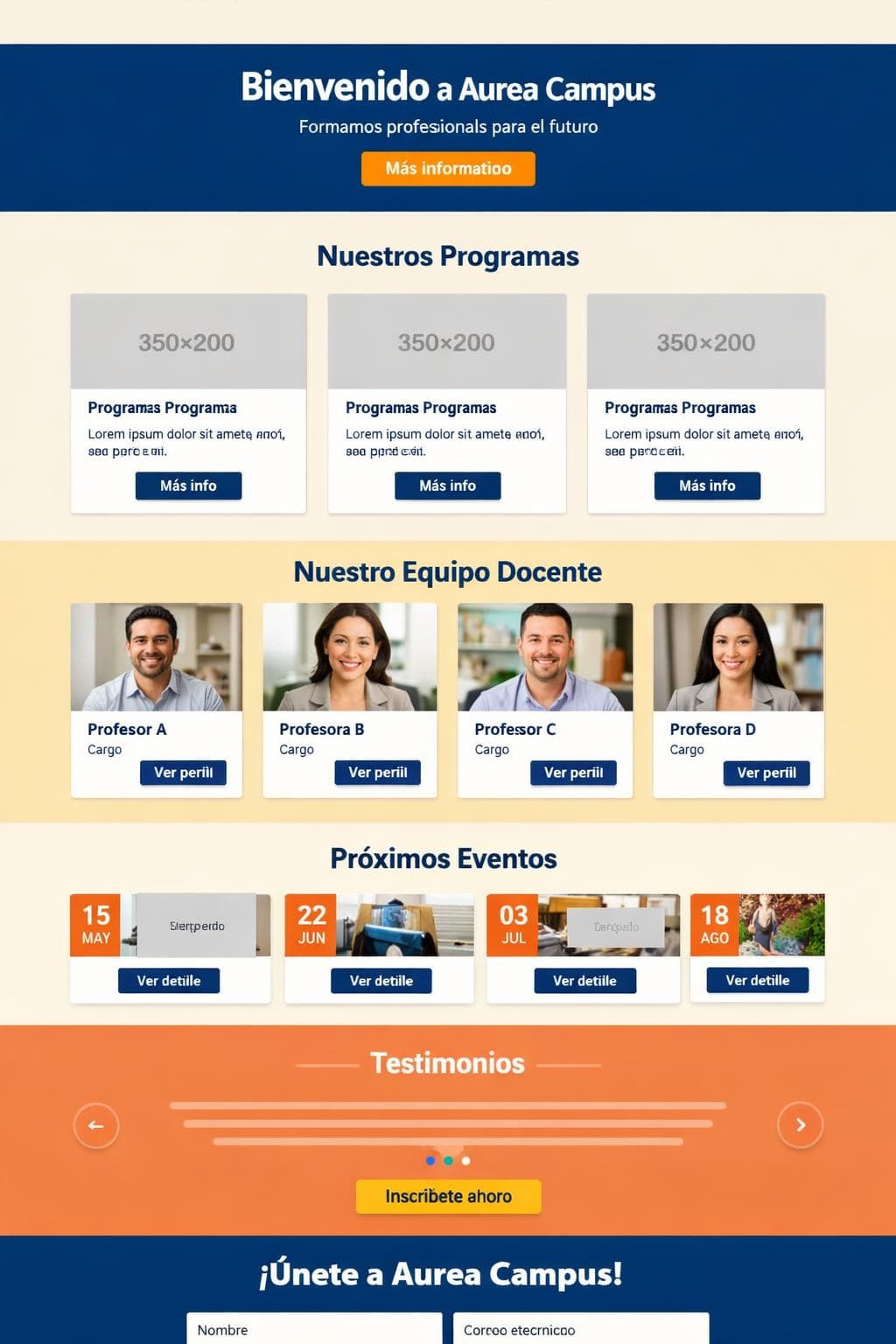Aurea Campus — vista previa del theme