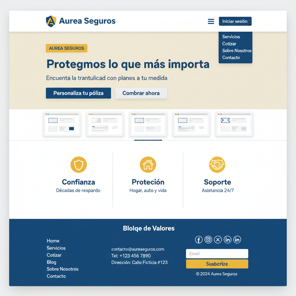 Aurea Seguros &mdash; vista previa del theme