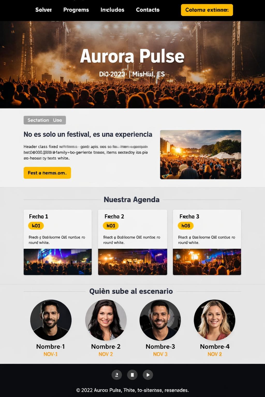 Aurora Pulse — vista previa del theme