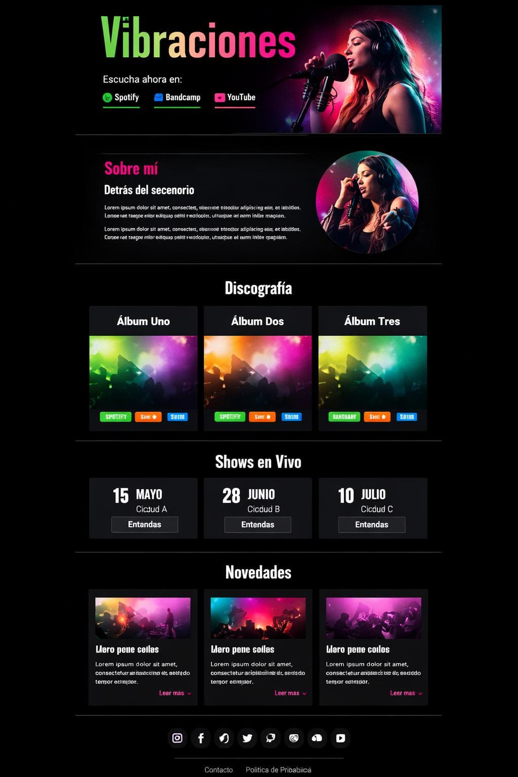 Aurora Sonora — vista previa del theme