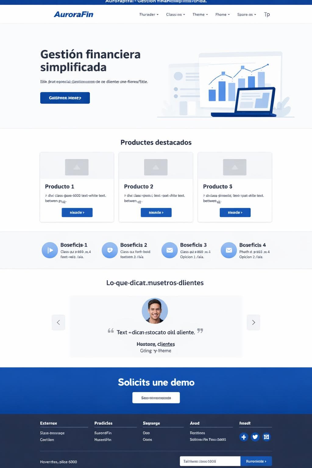 AuroraFin — vista previa del theme