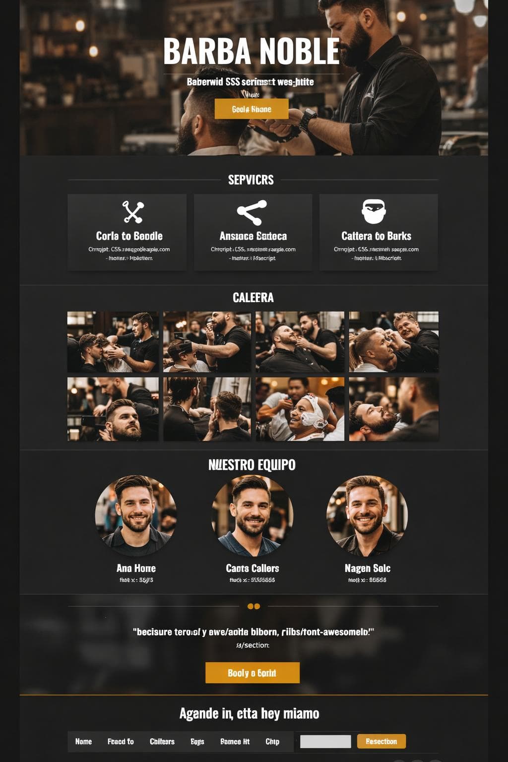 Barba Noble — vista previa del theme