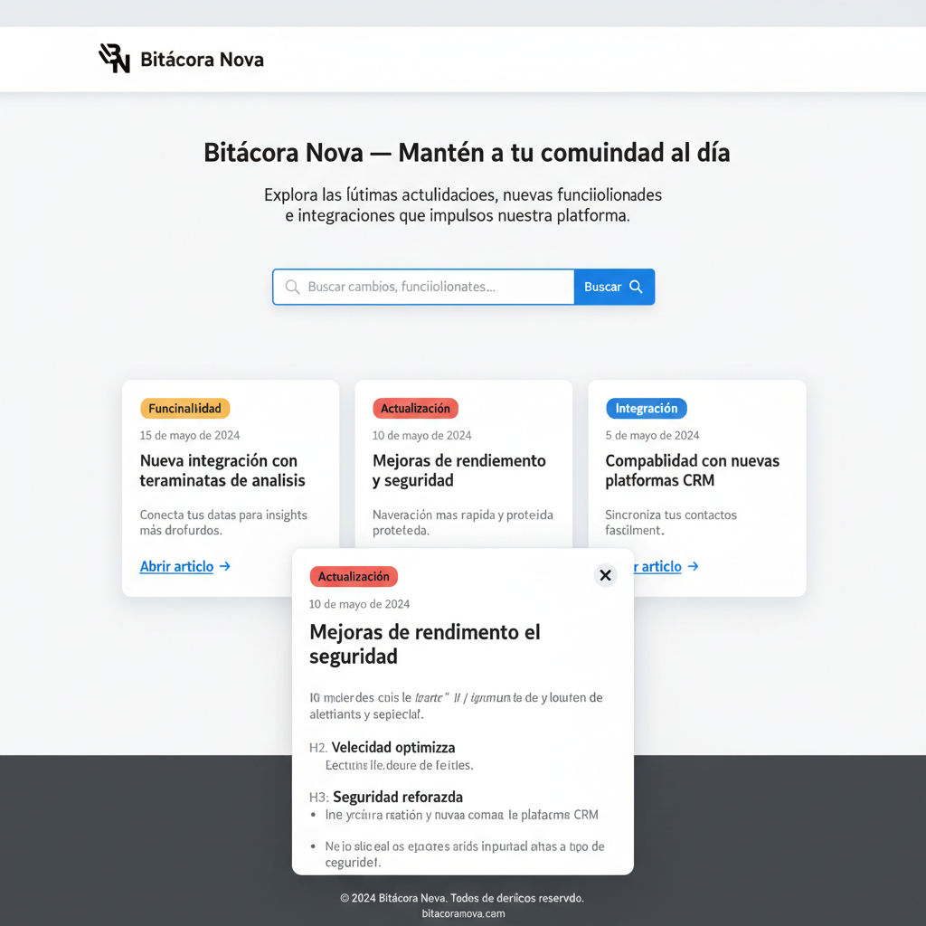 Bit&aacute;cora Nova &mdash; vista previa del theme