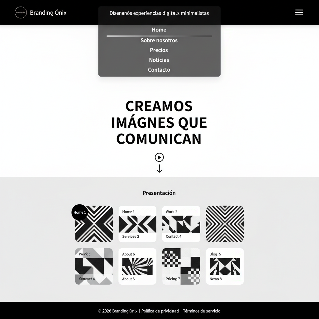 Branding Ónix — vista previa del theme