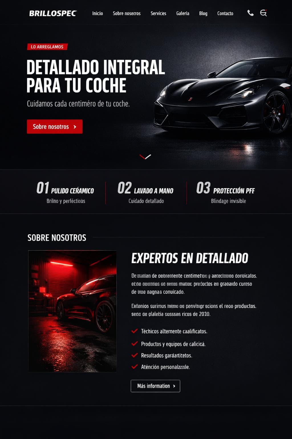 Brillospec Auto — vista previa del theme