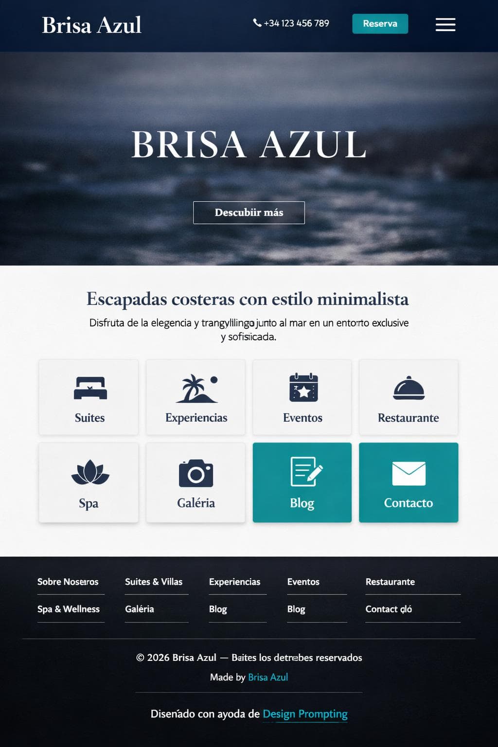 Brisa Azul — vista previa del theme
