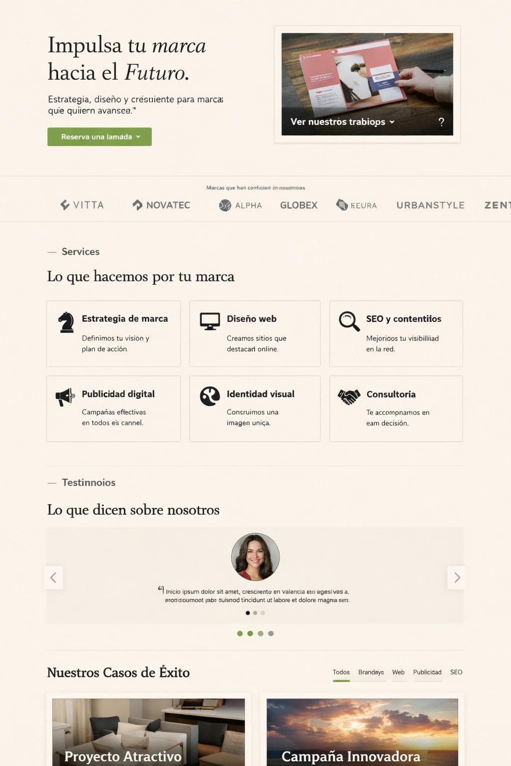 Brunela Studio — vista previa del theme