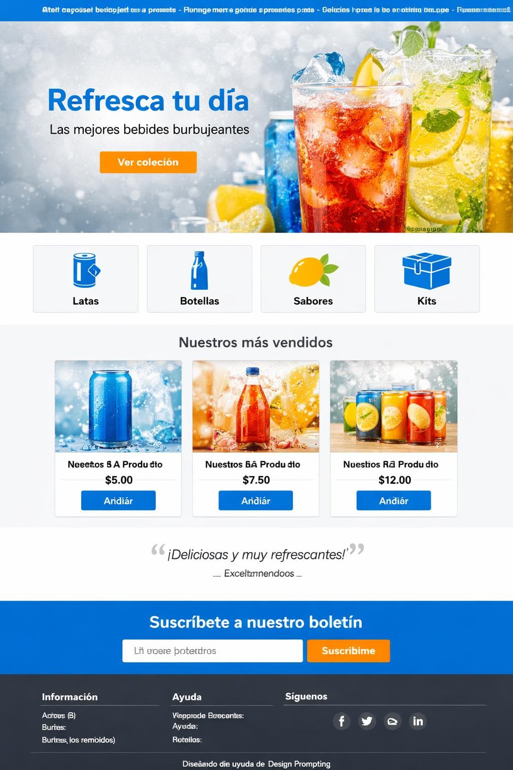 Burbujas Frescas — vista previa del theme
