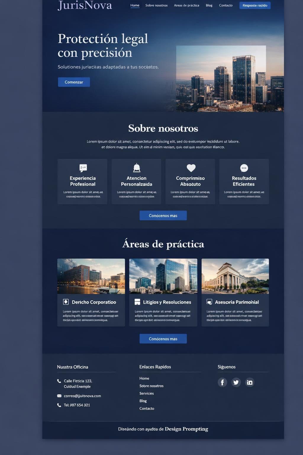 Business Aurora — vista previa del theme