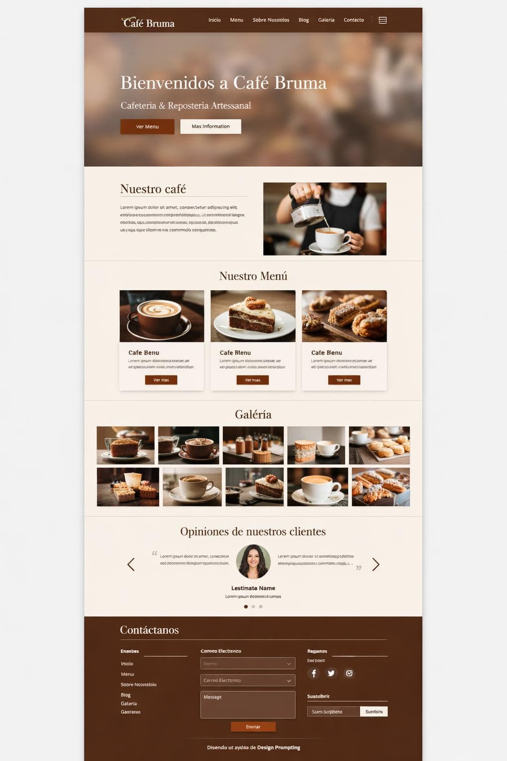 Café Bruma — vista previa del theme
