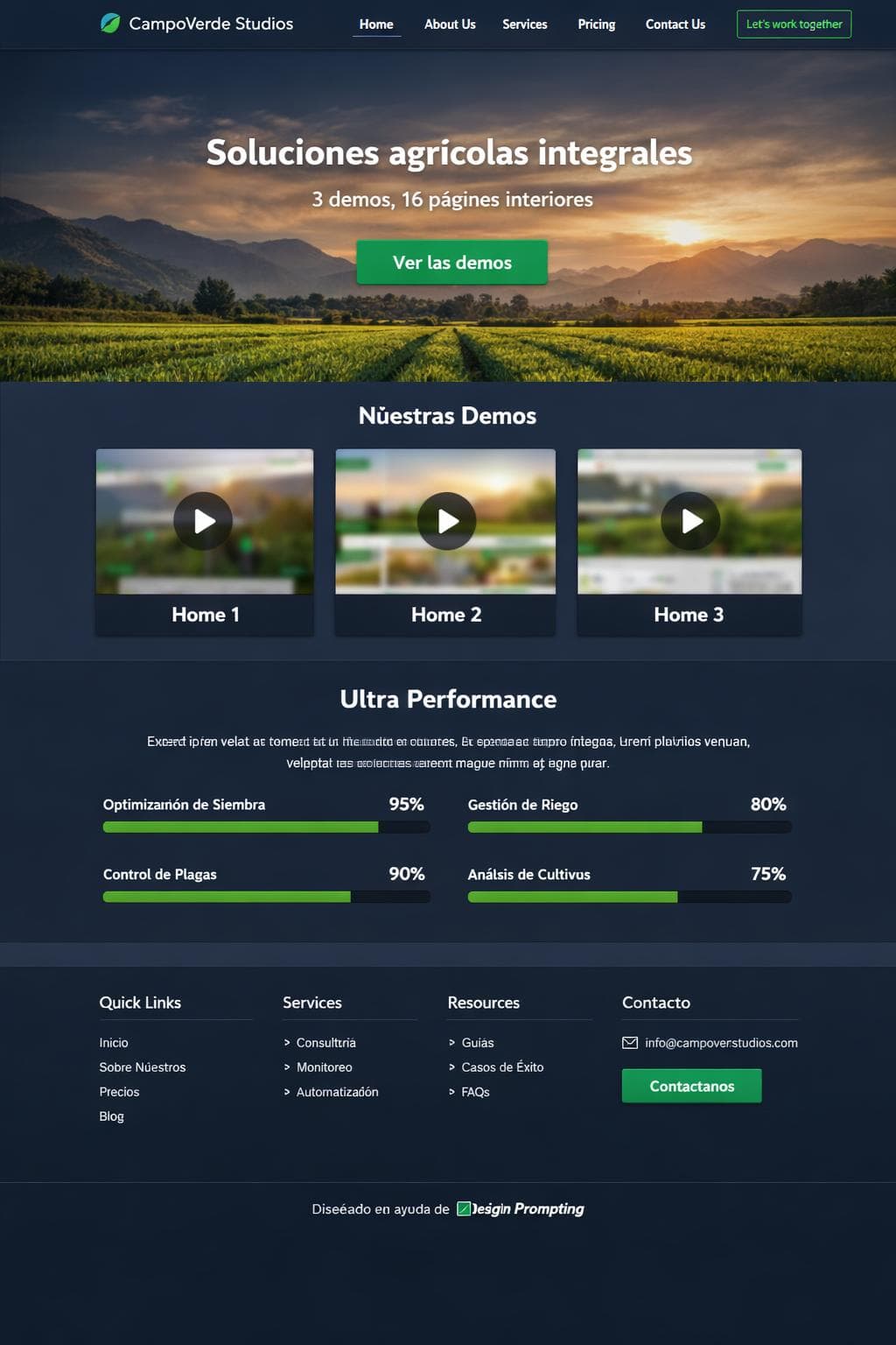 CampoVerde Studios — vista previa del theme