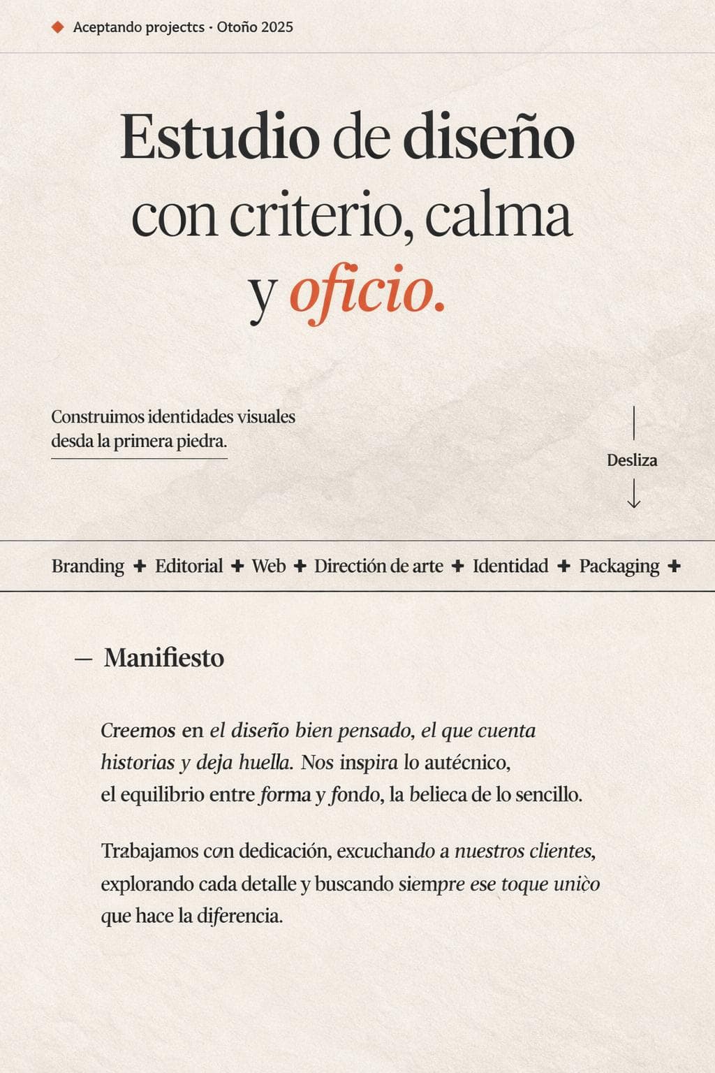 Cantera Studio — vista previa del theme