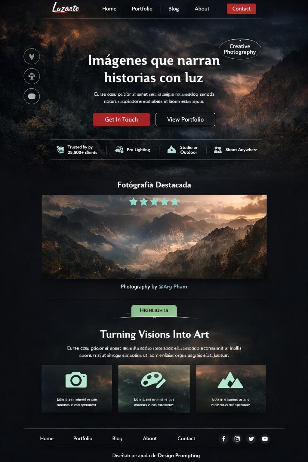 Captura Vega — vista previa del theme