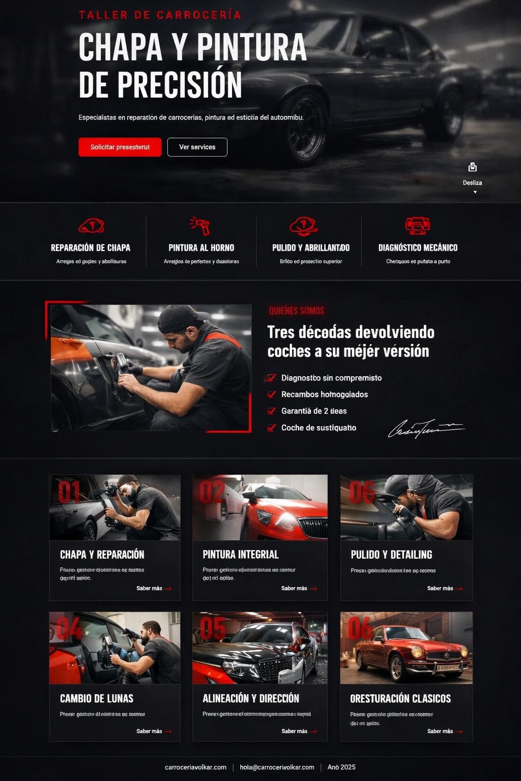 Carrocería Volkar — vista previa del theme