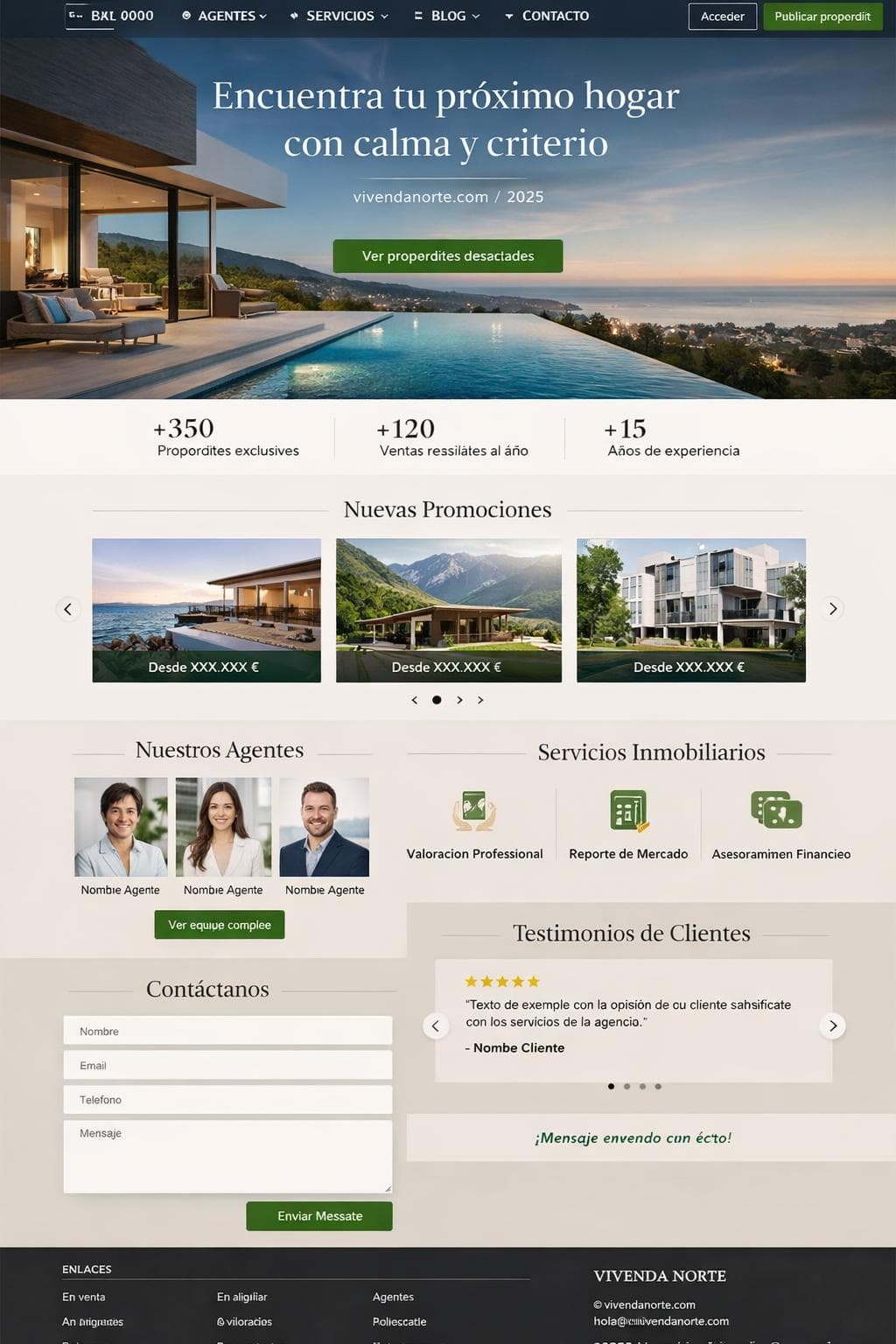 Casas Austral — vista previa del theme