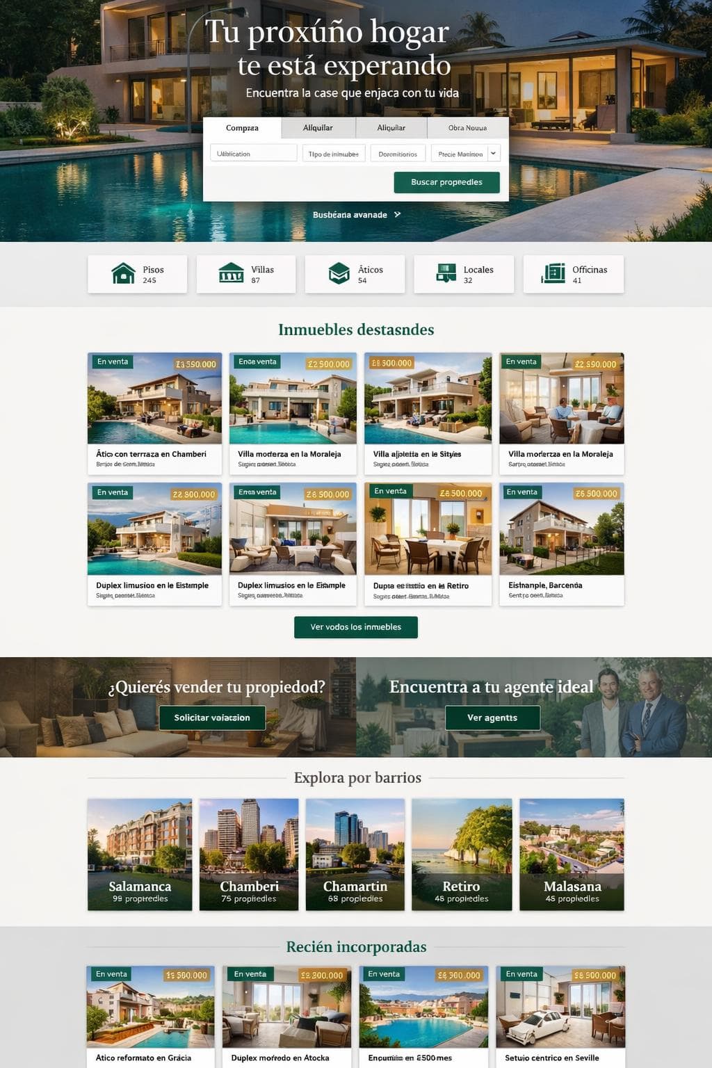 Casavella Estates — vista previa del theme