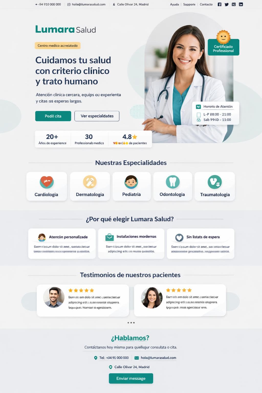 Centro Medico Orion — vista previa del theme