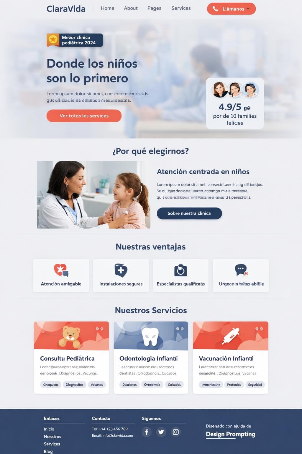ClaraVida — vista previa del theme