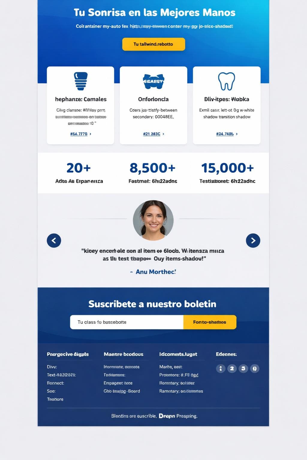 ClarityDent — vista previa del theme