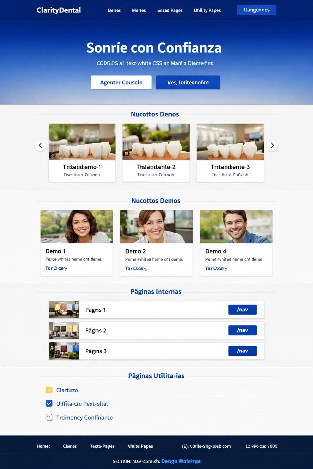 ClarityDental — vista previa del theme