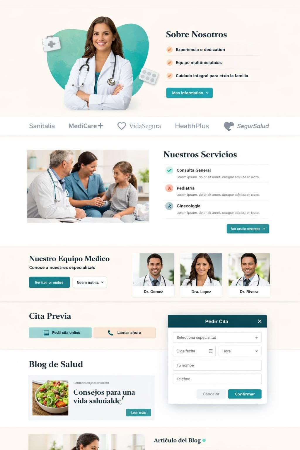 Cl&iacute;niVera Salud &mdash; vista previa del theme