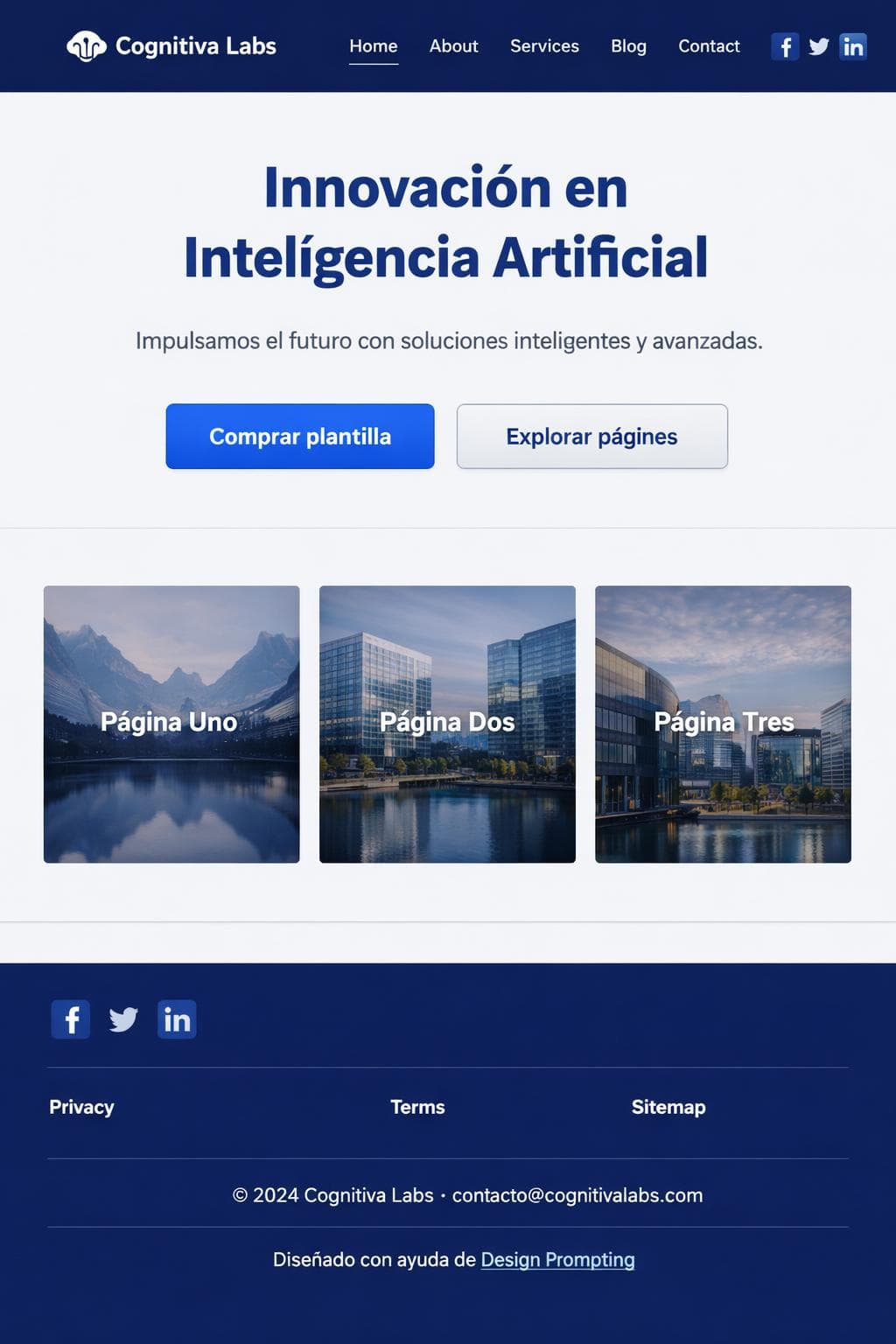 Cognitiva Labs — vista previa del theme