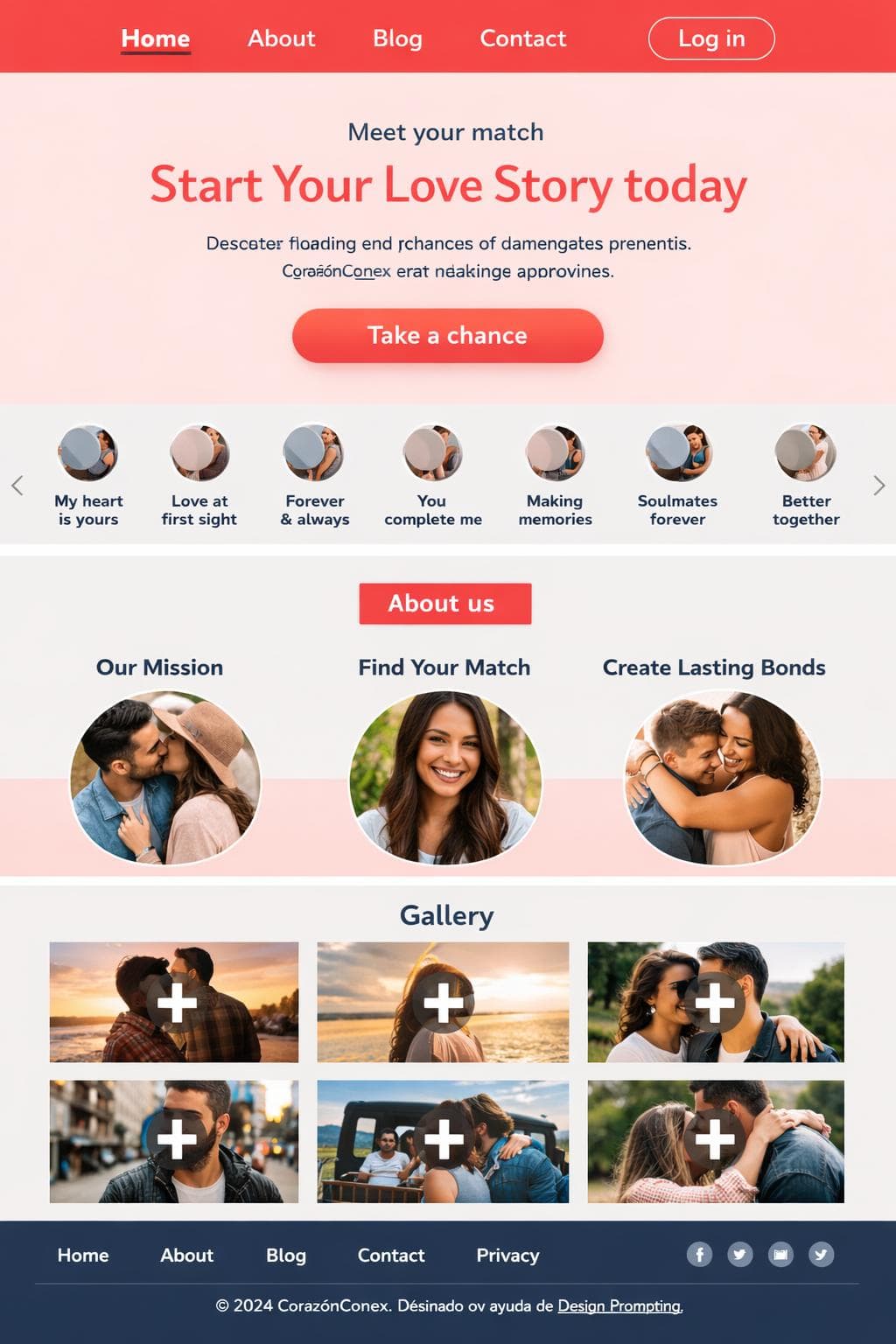 CorazónConex — vista previa del theme