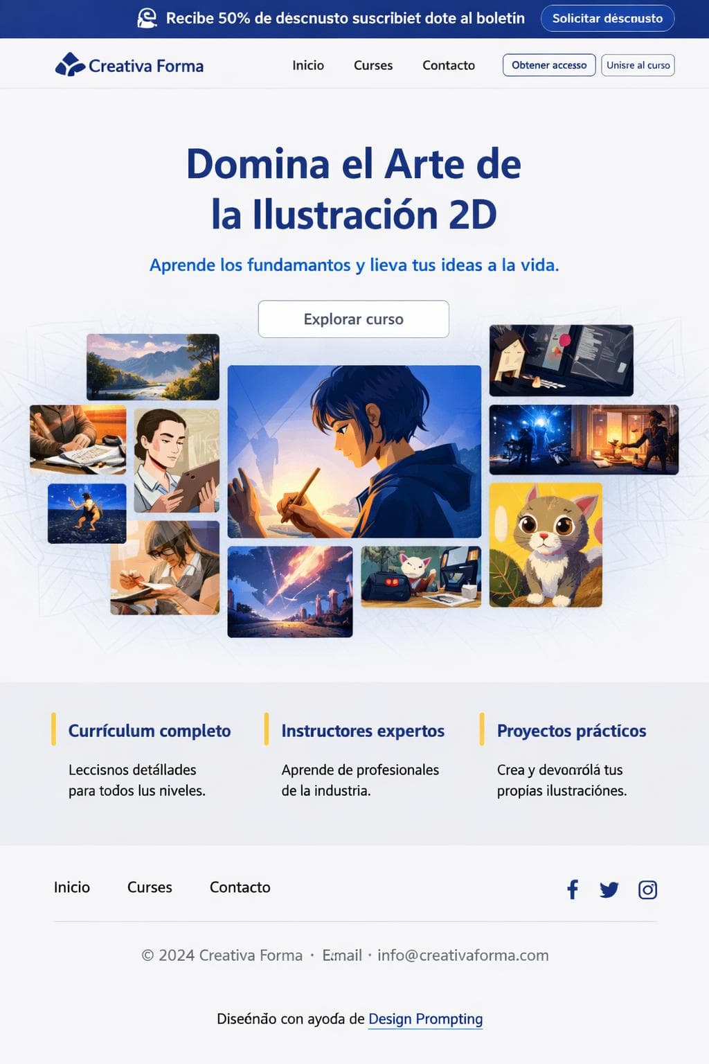 Creativa Forma — vista previa del theme