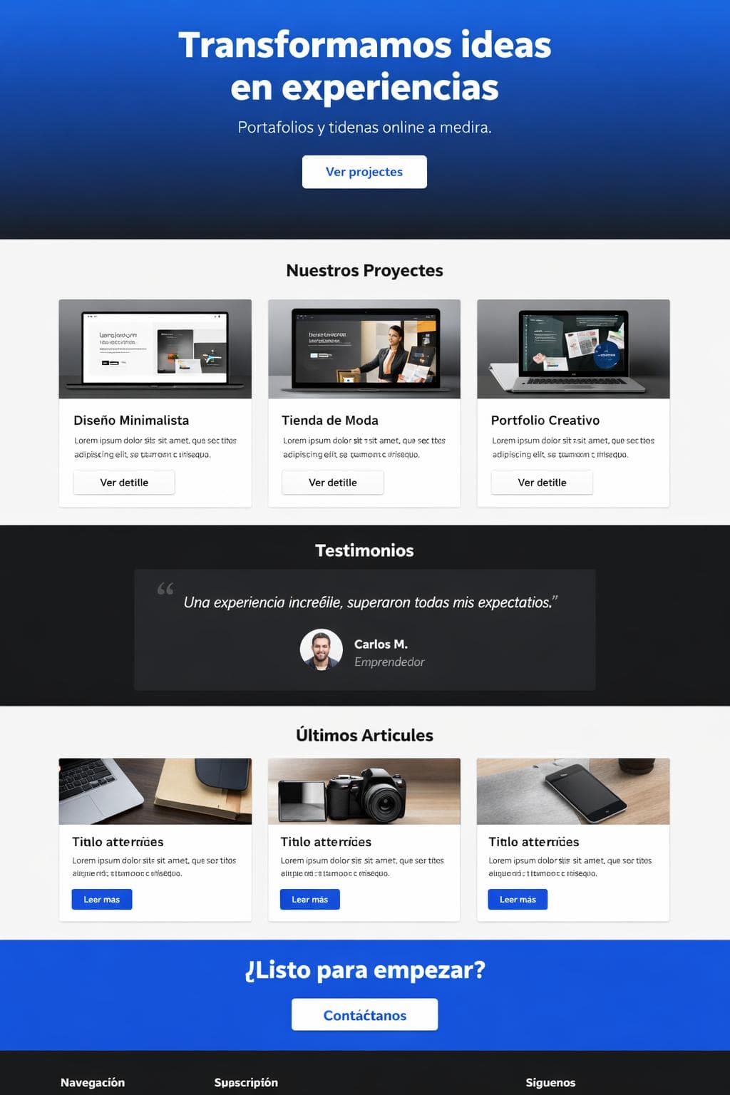 Creatividad Manantial — vista previa del theme